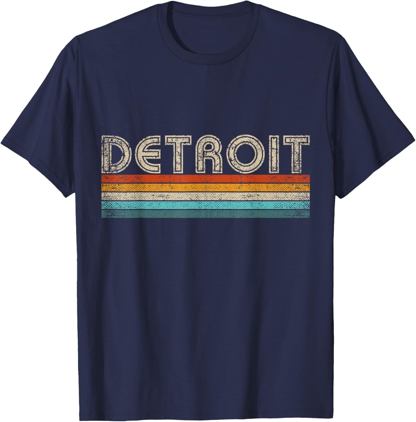 Retro Detroit 313 Motor City Shirt Vintage 70s 80s Detroit T-Shirt - T-Shirt | Navy