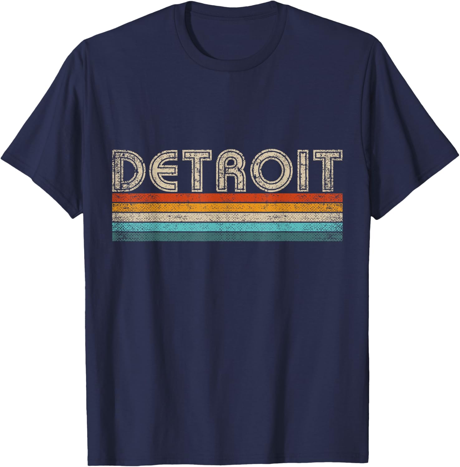 Retro Detroit 313 Motor City Shirt Vintage 70s 80s Detroit T-Shirt - T-Shirt | Navy