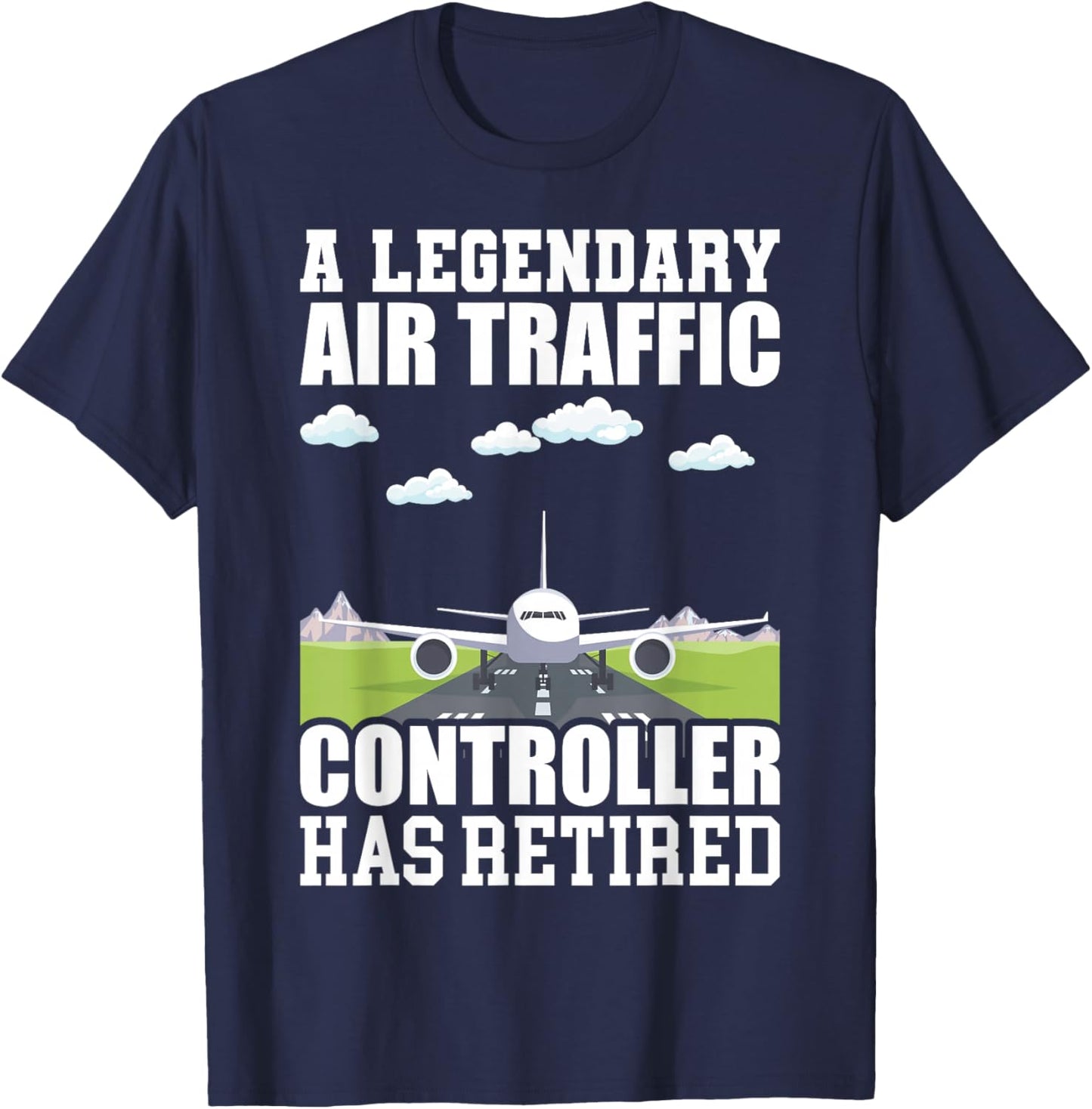 Retired Air Traffic Controller Retirement T-Shirt - T-Shirt | Navy