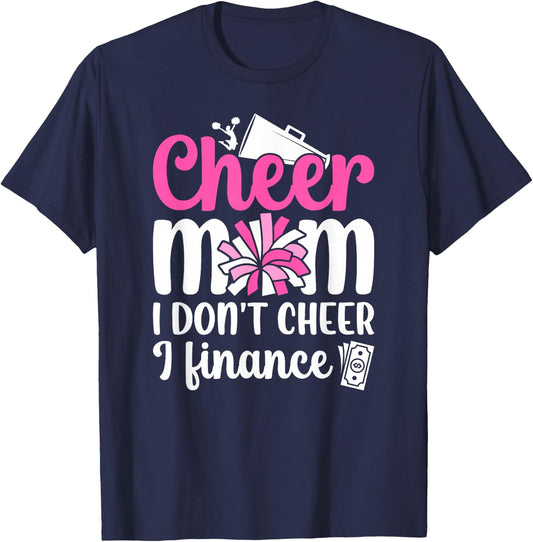 Cheer Mom Funny Mom Of A Cheerleader Mama Cheerleading Mom T-Shirt - T-Shirt | Navy