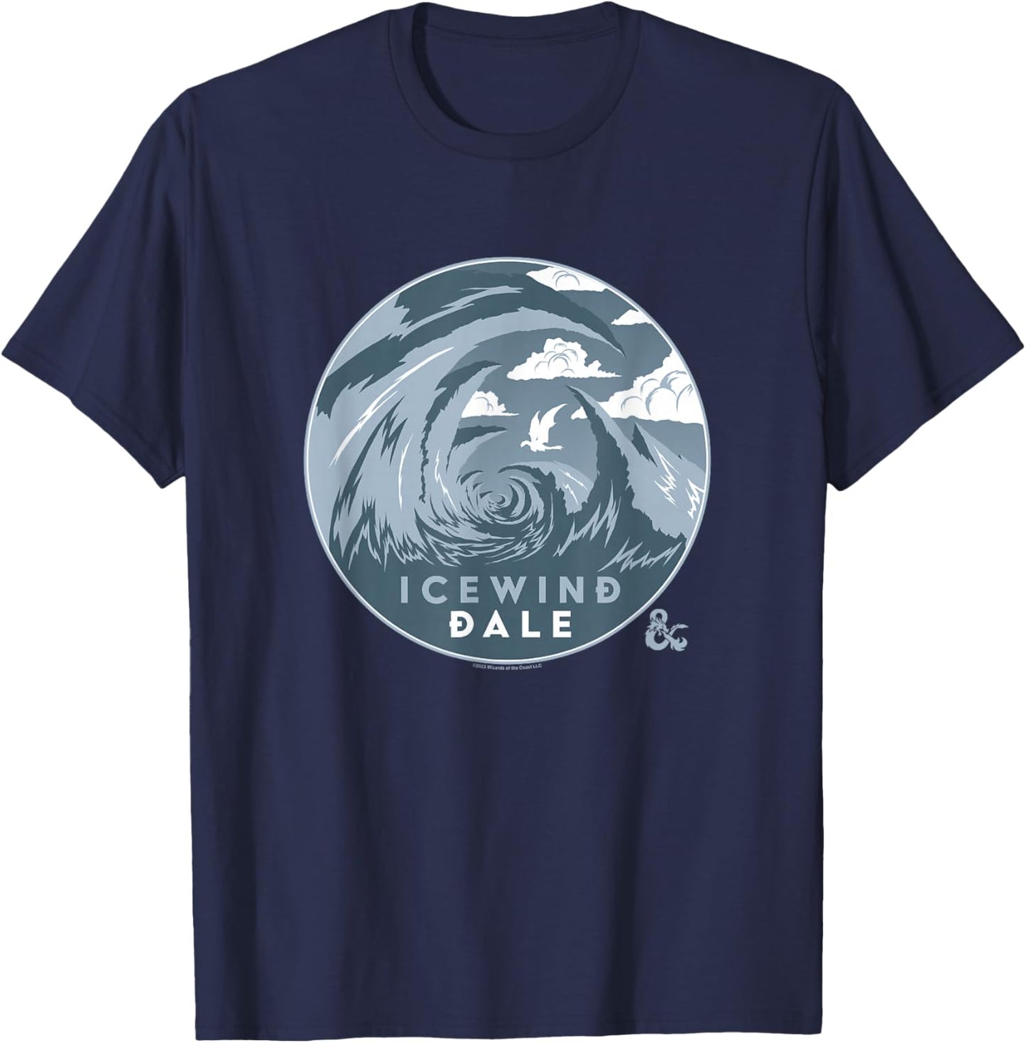 Dungeons & Dragons Icewind Dale Landscape Logo T-Shirt - T-Shirt | Navy