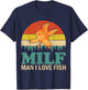 Funny MILF Man I Love Fish Tank Vintage Goldfish Lover T-Shirt - T-Shirt | Navy