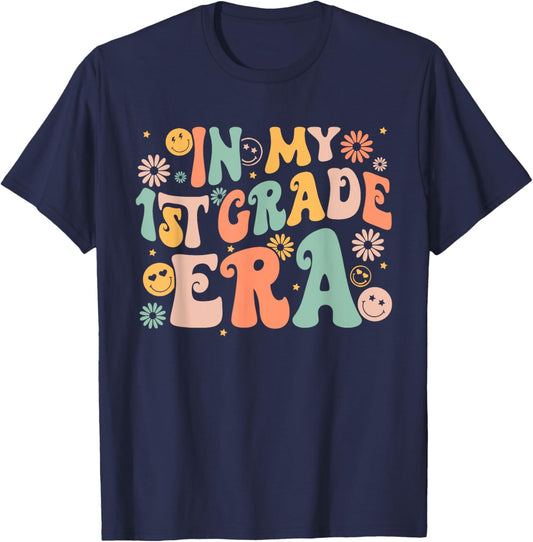 In My First Grade Era Retro 1st Back to School T-Shirt - T-Shirt | Navy
