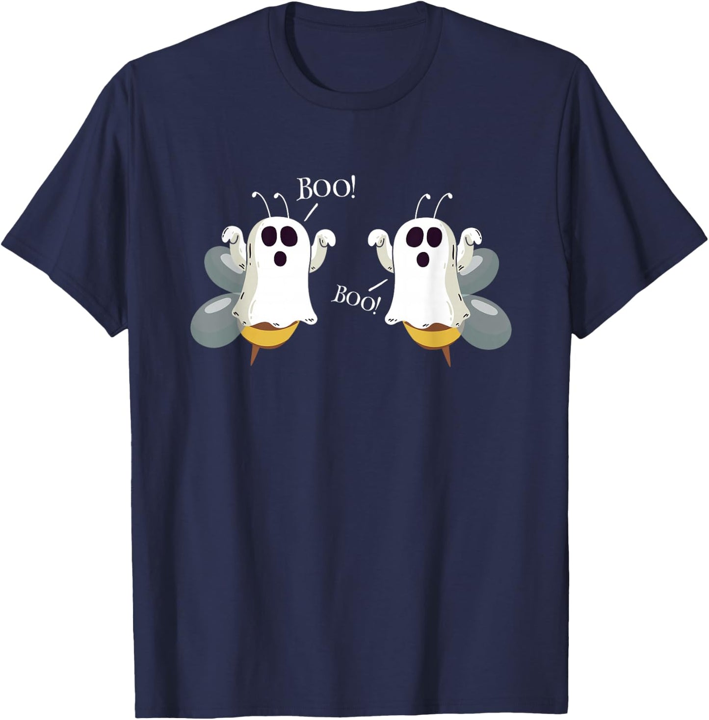Ghost Bees Saying Boo Funny Halloween Costume Women Gift T-Shirt - T-Shirt | Navy