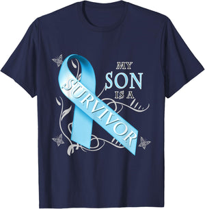 My Son Is A Survivor Prostate Cancer Awareness T-Shirt - T-Shirt | Navy