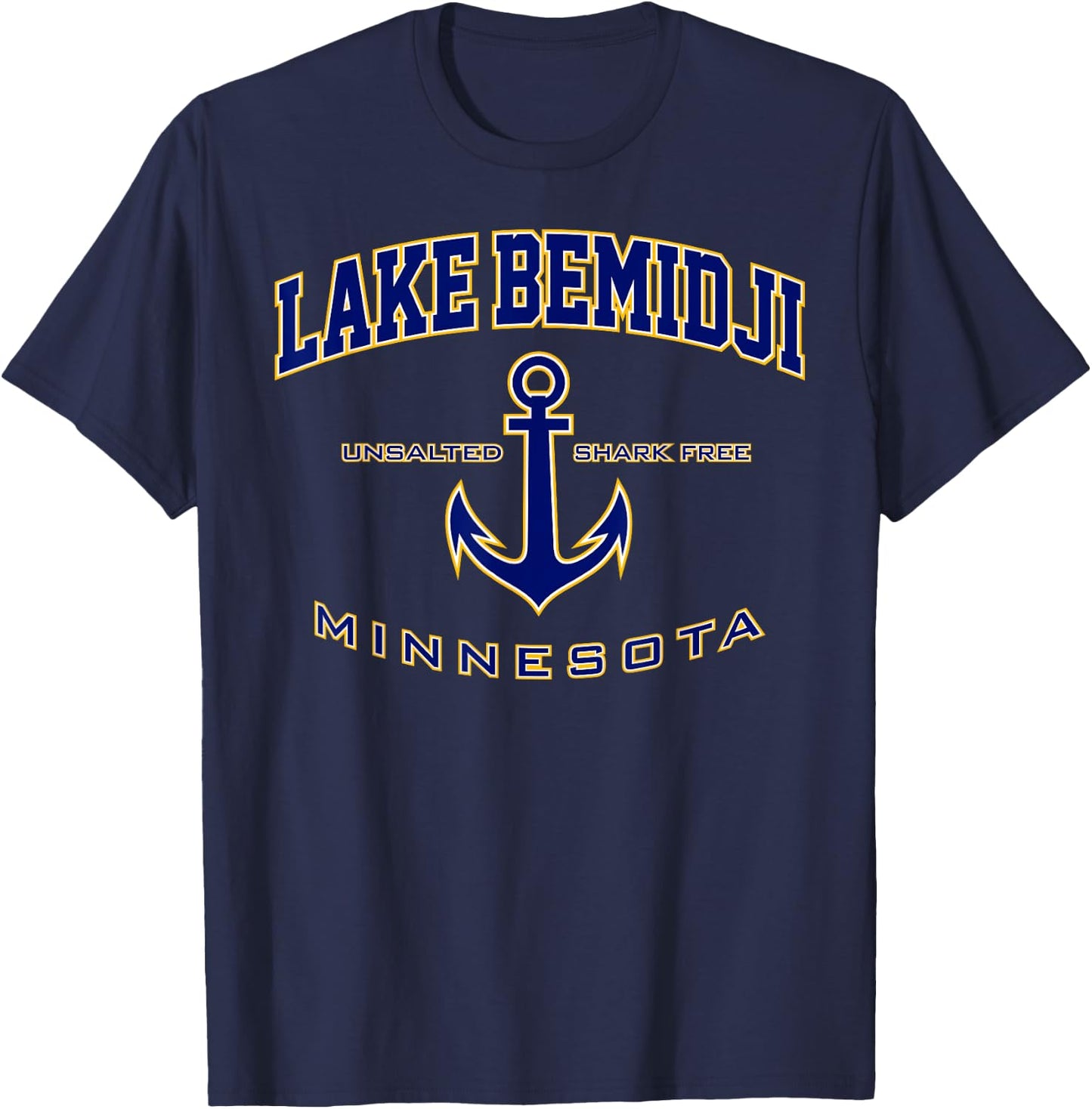 Lake Bemidji MN Shirt , Men, Girls & Boys T-Shirt - T-Shirt | Navy