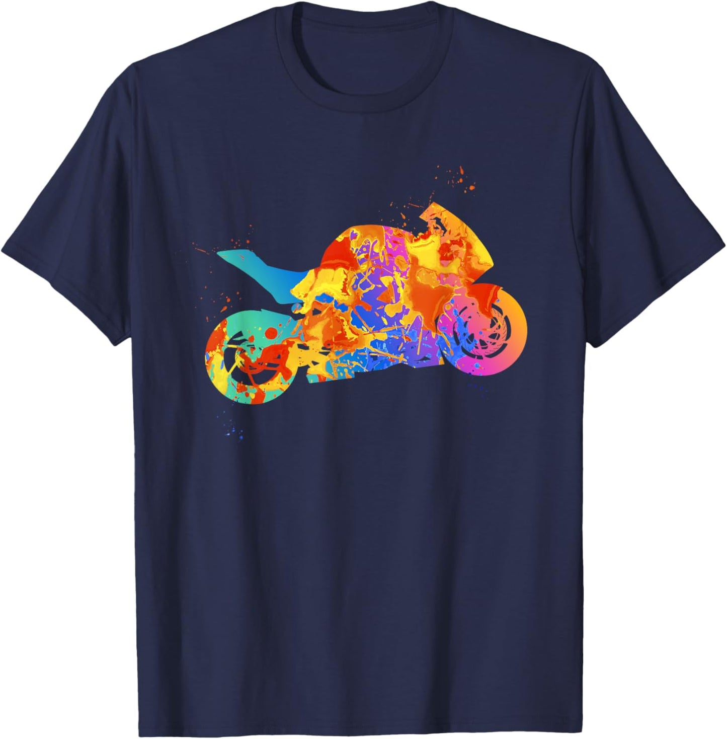 Motorcycle Superbike Graphic - Biker Designs T-Shirt - T-Shirt | Navy