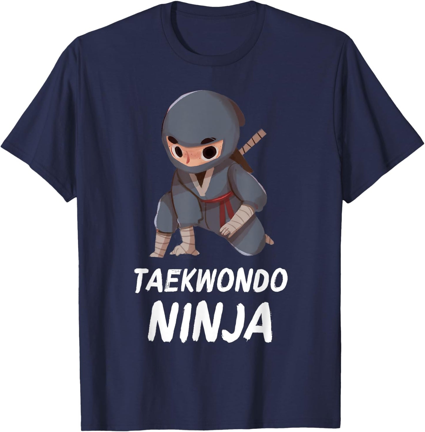 Taekwondo Ninja Boy Funny Martial Arts Sports T-Shirt - T-Shirt | Navy