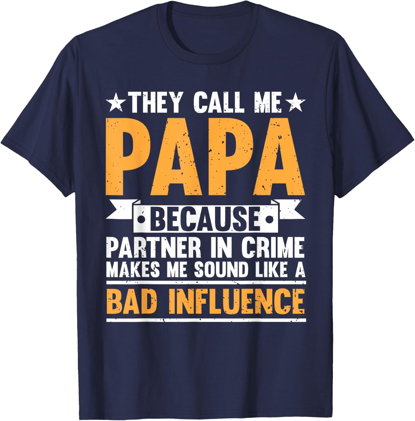 Funny Papa Design For Grandpa Papi Papaw From Grandkids Papa T-Shirt - T-Shirt | Navy