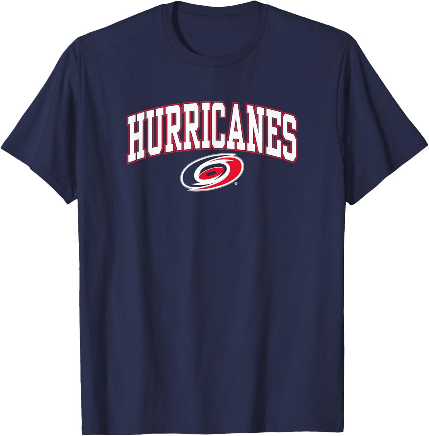 Carolina Hurricanes Arch Over Black Officially Licensed T-Shirt - T-Shirt | Navy