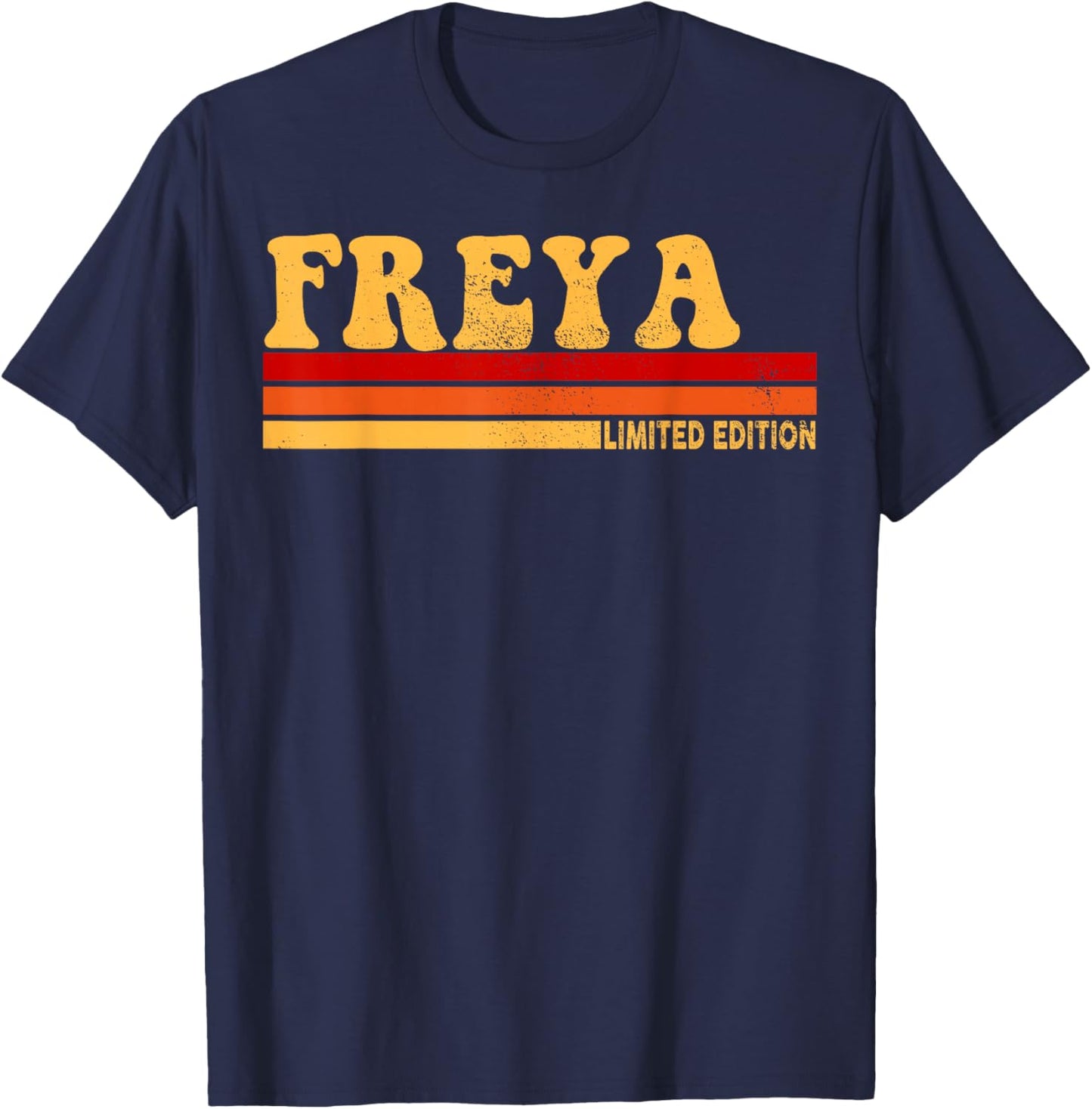 Freya Name Personalized Cute Idea Women Vintage Freya T-Shirt - T-Shirt | Navy