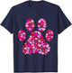 Paw Print Hearts Dog Lover Gift Men Women Girls Kids T-Shirt - T-Shirt | Navy