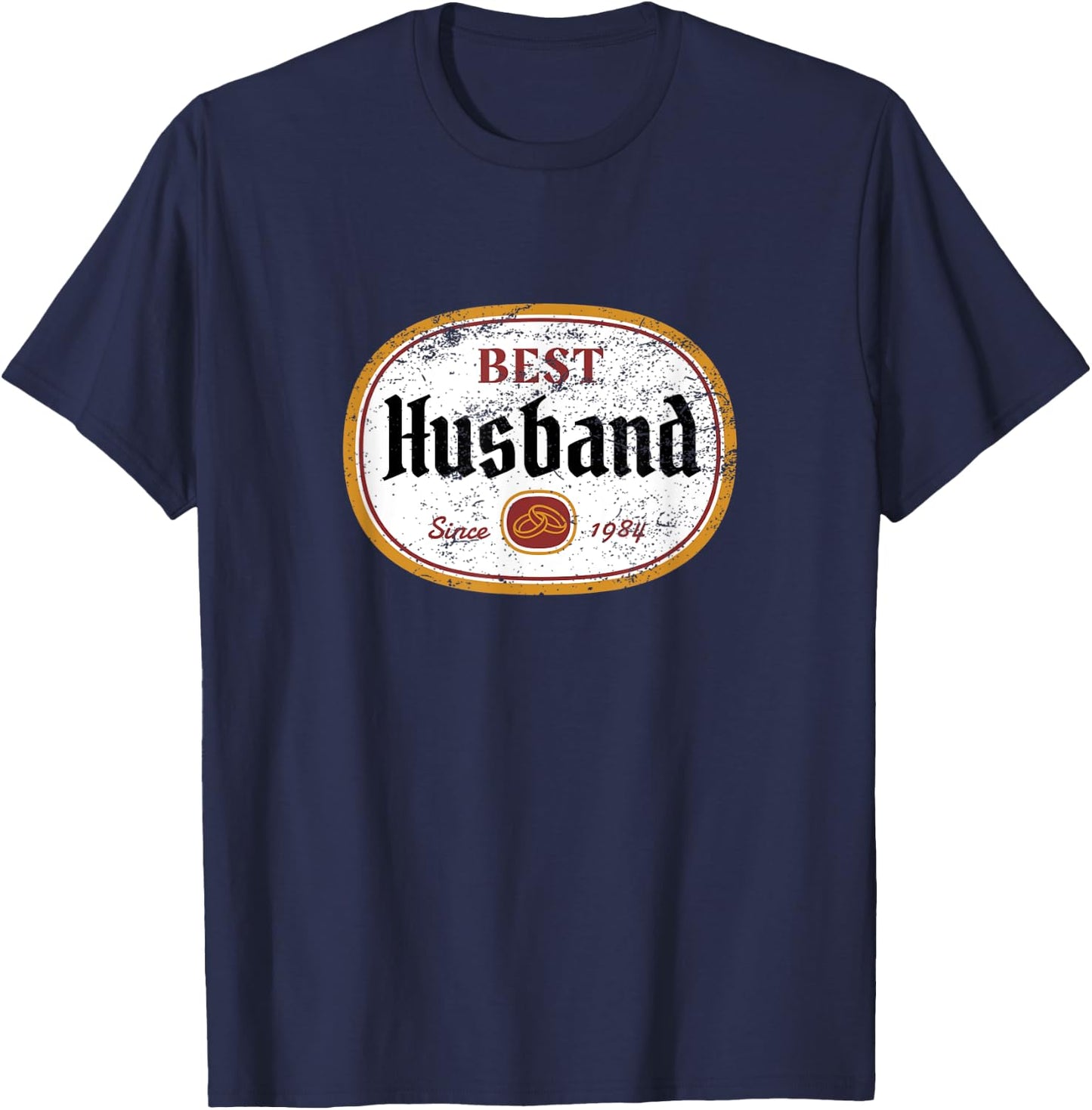 Wedding Anniversary Best Husband Since 1984 T-Shirt - T-Shirt | Navy