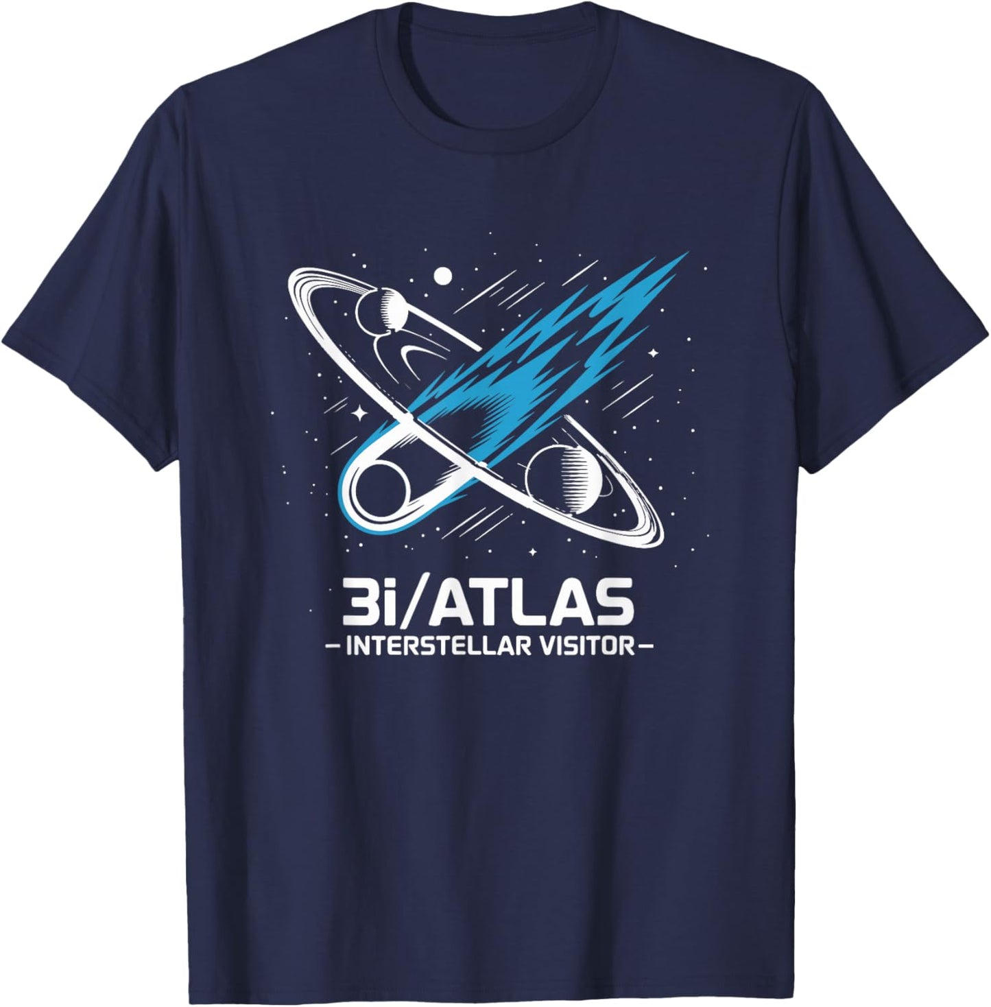 3I Atlas Interstellar Comet 2025 Space Astronomy Design T-Shirt - T-Shirt | Navy