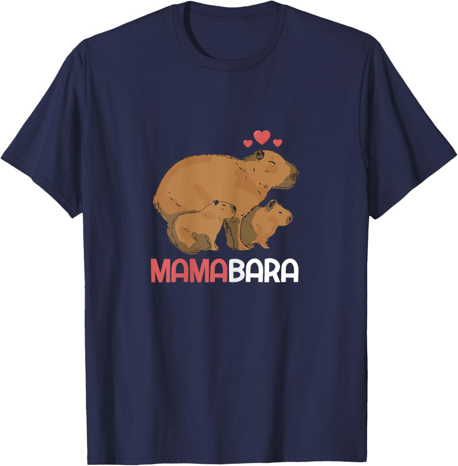 Mama Mambara Funny Capybara T-Shirt - T-Shirt | Navy