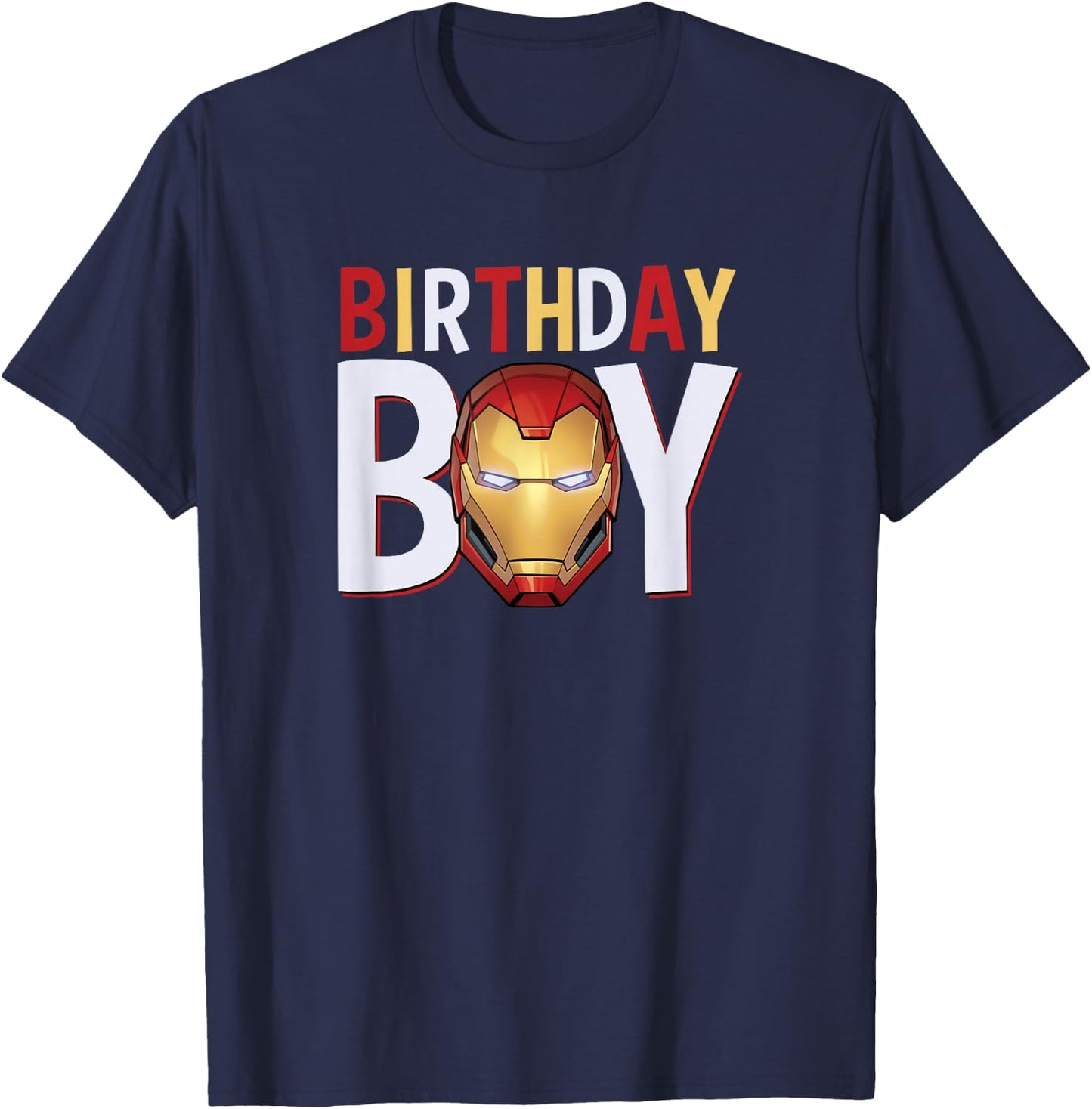 Marvel Avengers Iron Man Birthday Boy Small T-Shirt - T-Shirt | Navy