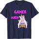 Gamer Queen Gaming Unicorn Console PC Computer Video Games T-Shirt - T-Shirt | Navy