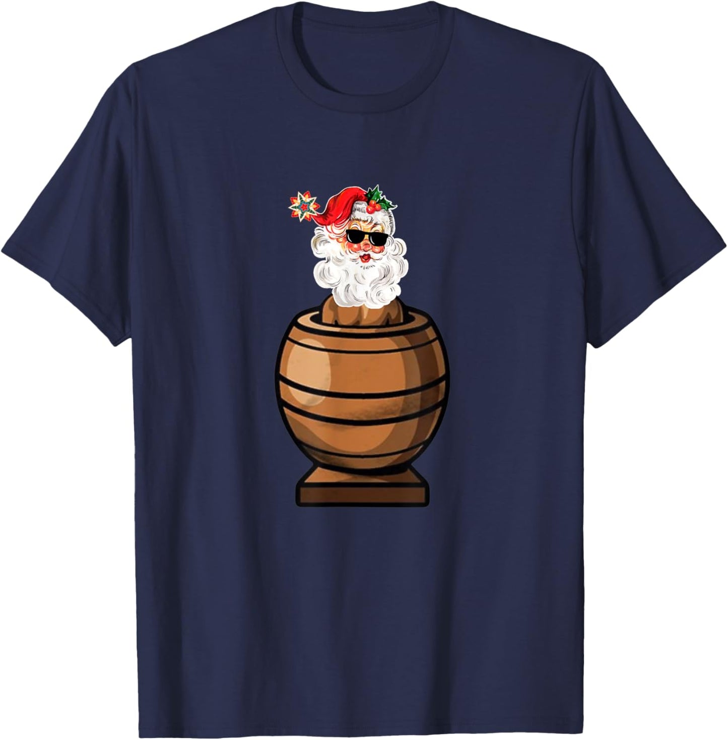 Filipino Barrel Man Christmas Theme Filipino Holiday Gifts T-Shirt - T-Shirt | Navy