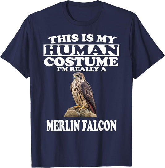 This is My Human Costume I'm Really A Merlin Falcon T-Shirt - T-Shirt | Navy
