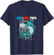 Reel Cool Papa Fish In Mask Sunglasses USA Flag Fishing T-Shirt - T-Shirt | Navy