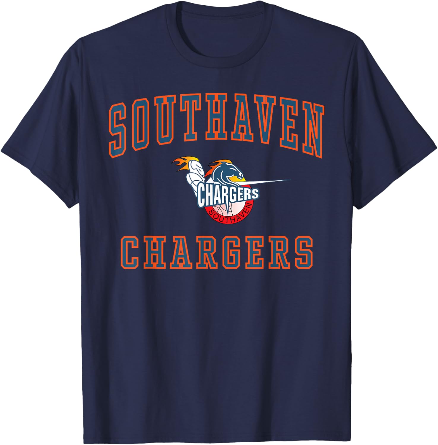 Southaven High School Chargers C1 T-Shirt - T-Shirt | Navy