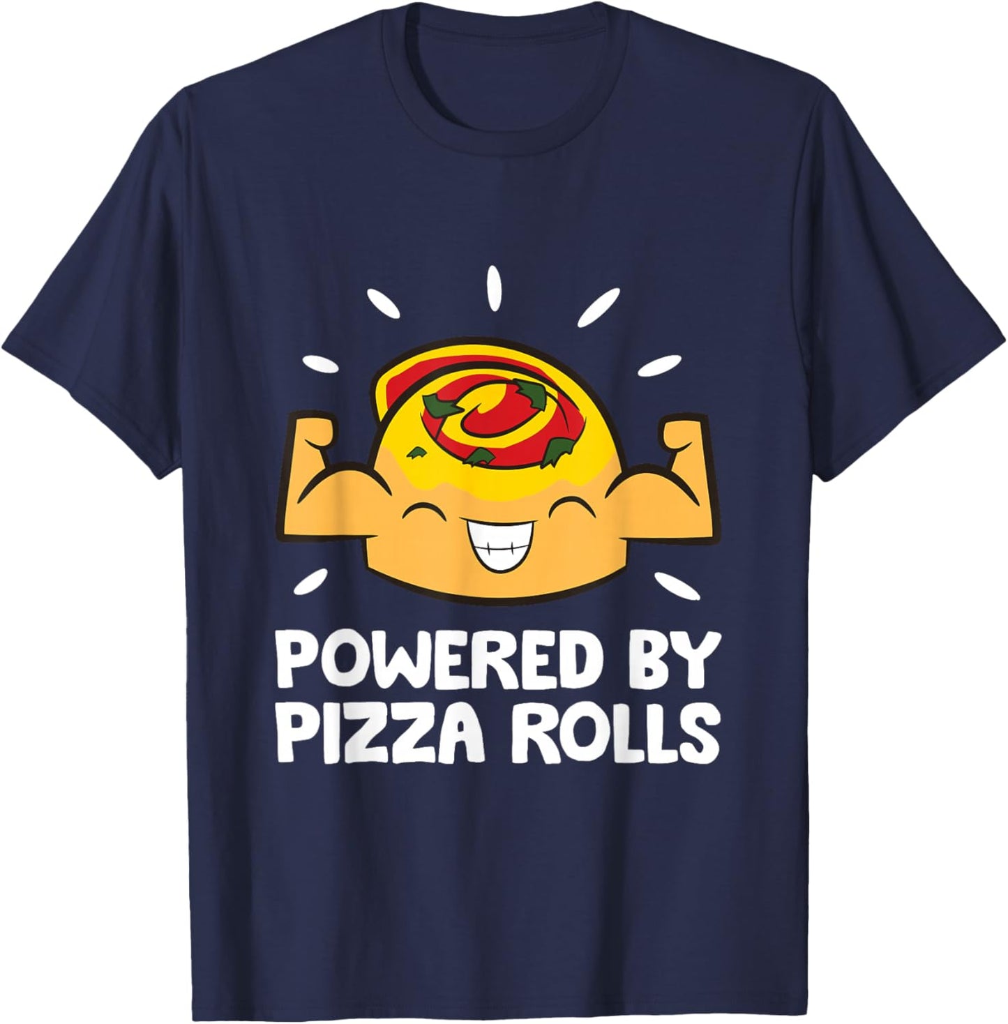 Powered By Pizza Rolls T-Shirt - T-Shirt | Navy