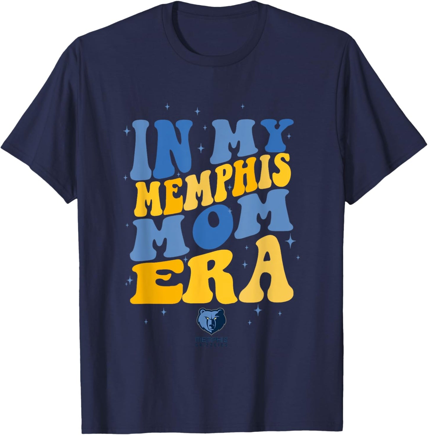 NBA Memphis Grizzlies In My Memphis Mom Era Logo T-Shirt - T-Shirt | Navy