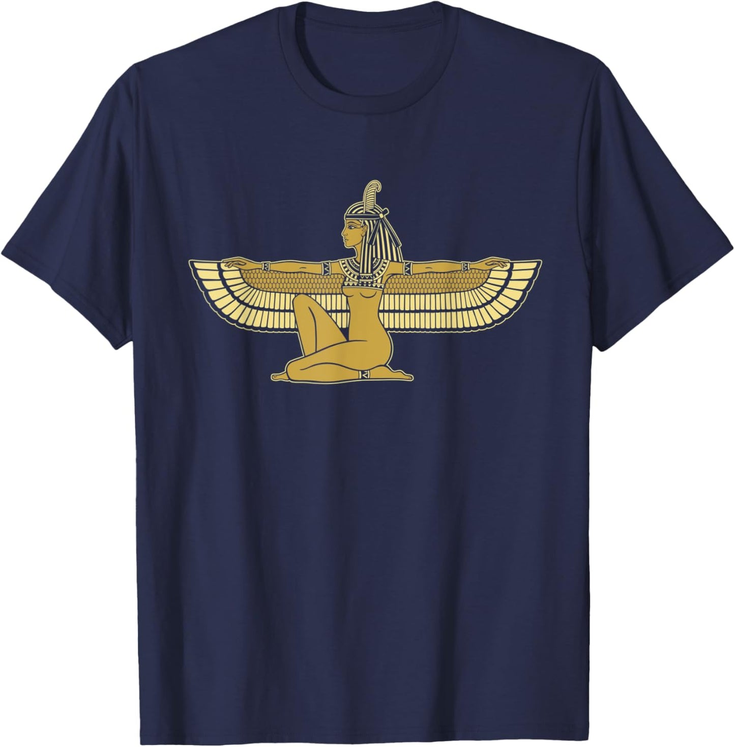 Maat Egyptian God I Egyptian Gods Archeology T-Shirt - T-Shirt | Navy
