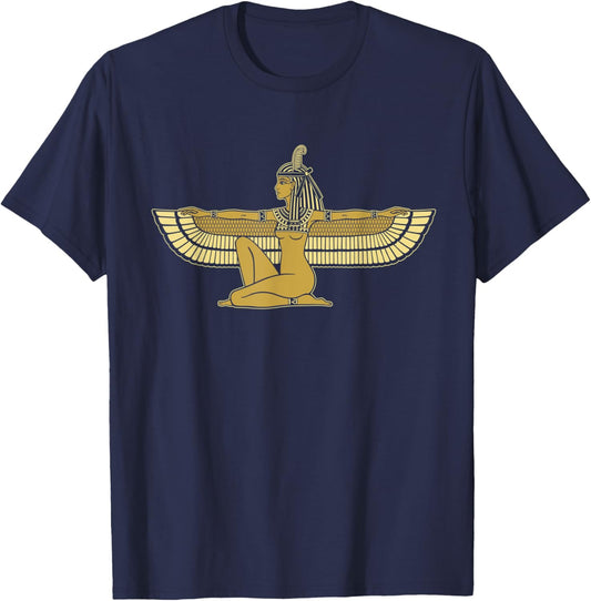 Maat Egyptian God I Egyptian Gods Archeology T-Shirt - T-Shirt | Navy