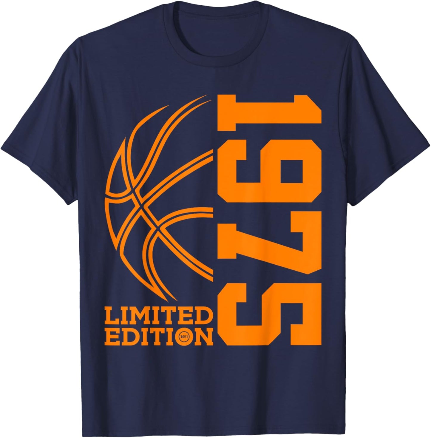 50th BIRTHDAY BASKETBALL LIMITED EDITION 1975 T-Shirt - T-Shirt | Navy