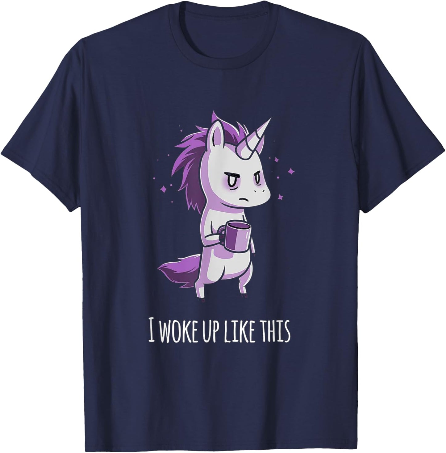 I woke up like this Unicorn T-Shirt - T-Shirt | Navy