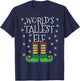 World's Tallest Elf Matching Family Group Christmas Couples T-Shirt - T-Shirt | Navy