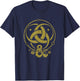 Dungeons & Dragons 50th Anniversary Gold Flame Vintage Logo T-Shirt - T-Shirt | Navy