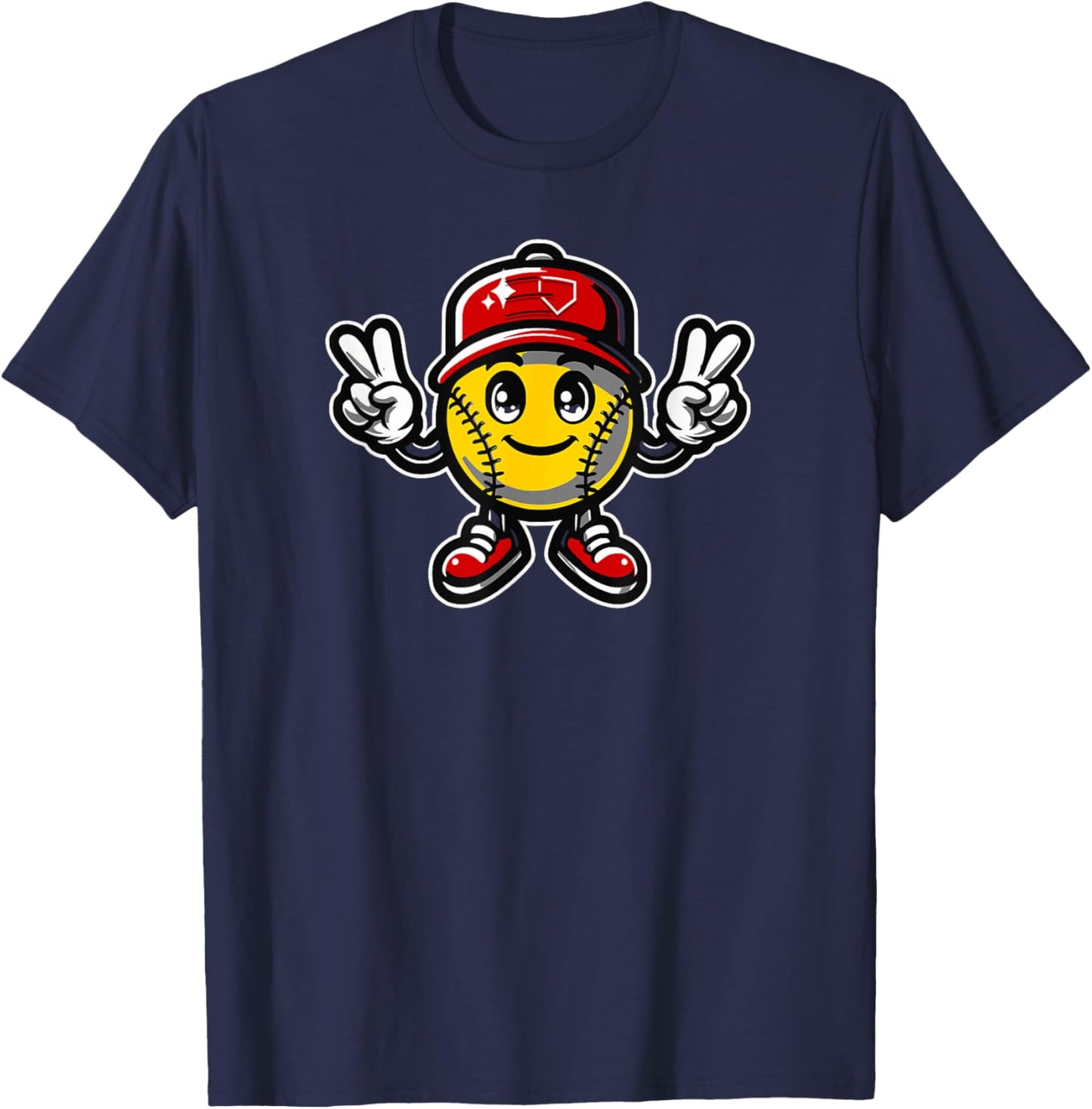 Hit Streak Softball Guy T-Shirt - T-Shirt | Navy