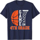 Back To School Game On 4th Grade Funny Basketball Kids T-Shirt - T-Shirt | Navy