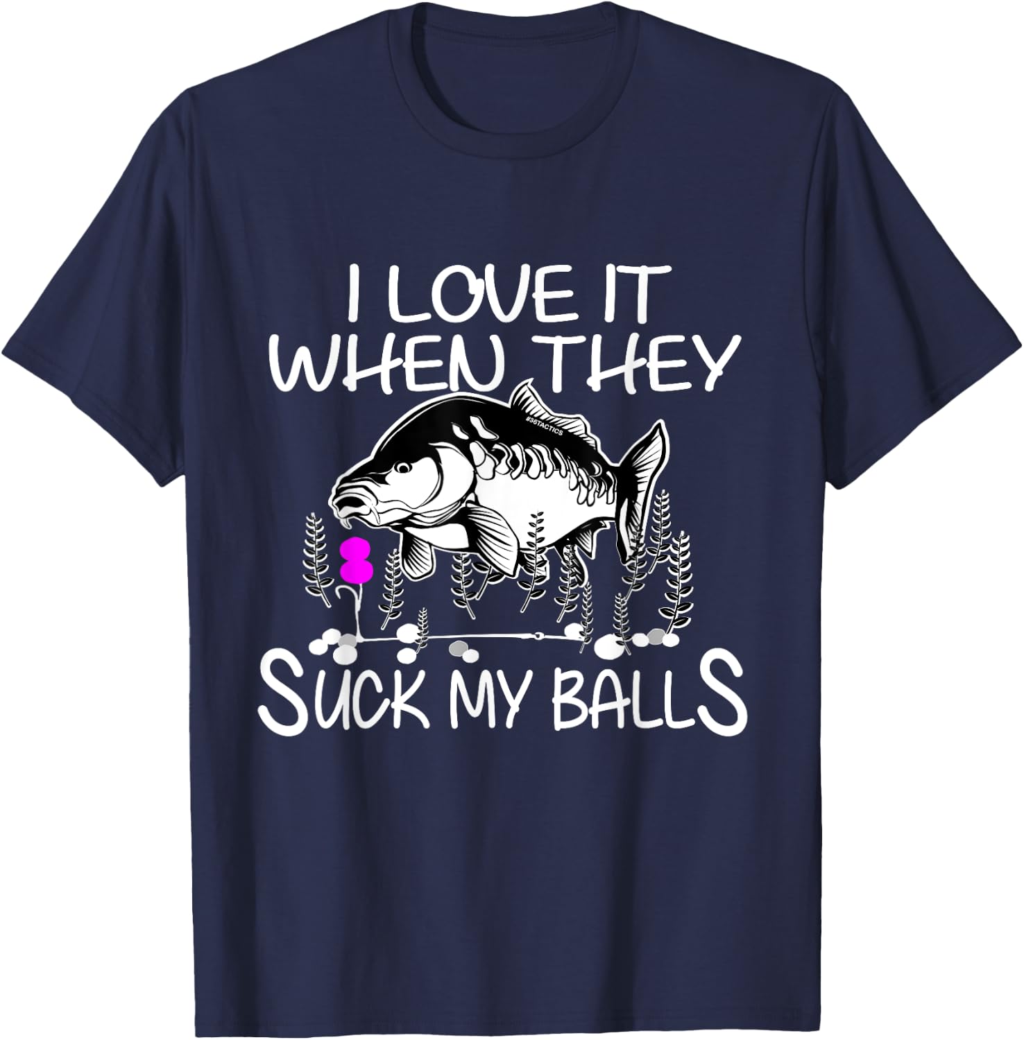 I love it - Carp Fishing Carpfishing Big Carp Angling T-Shirt - T-Shirt | Navy