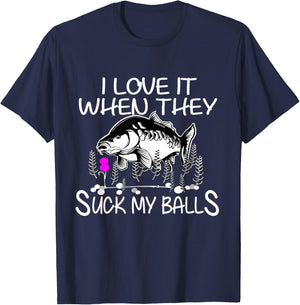 I love it - Carp Fishing Carpfishing Big Carp Angling T-Shirt - T-Shirt | Navy