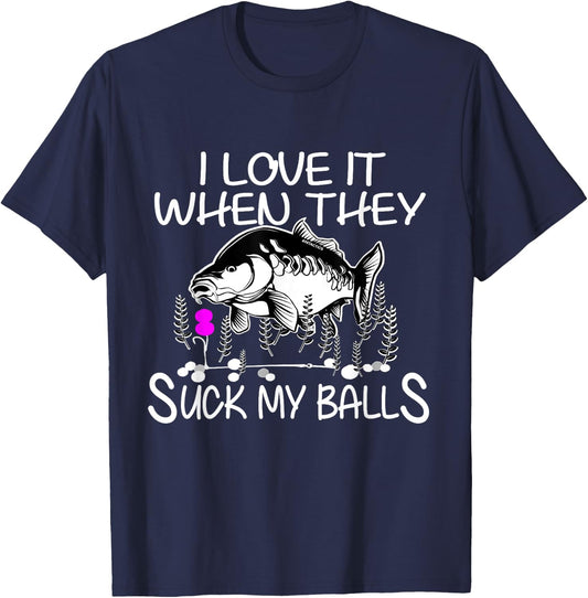 I love it - Carp Fishing Carpfishing Big Carp Angling T-Shirt - T-Shirt | Navy