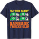 Kids 4th Birthday Garbage Trucks Four Theme Party T-Shirt - T-Shirt | Navy