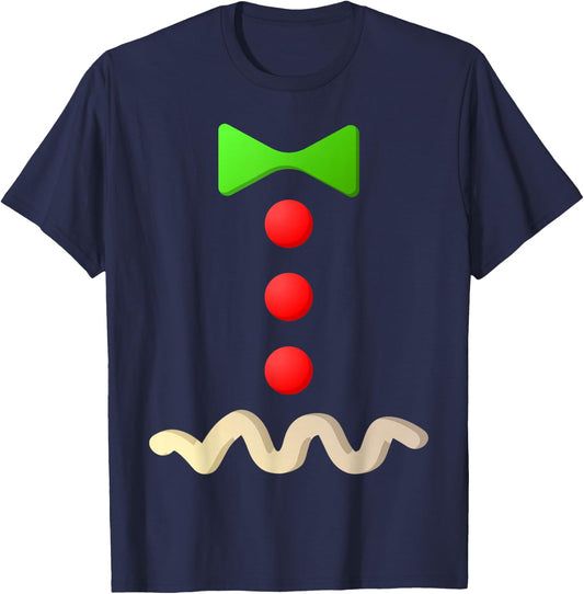 Gingerbread Man Costume Shirt Adult Kids Men Women Cookie T-Shirt - T-Shirt | Navy