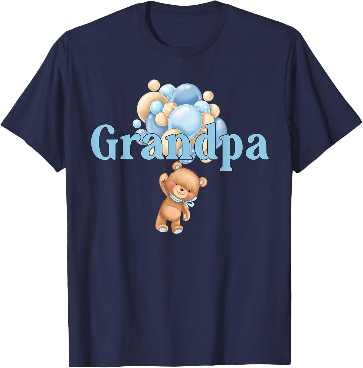 Grandpa Teddy Bear 1st Birthday Boy Family Matching T-Shirt - T-Shirt | Navy