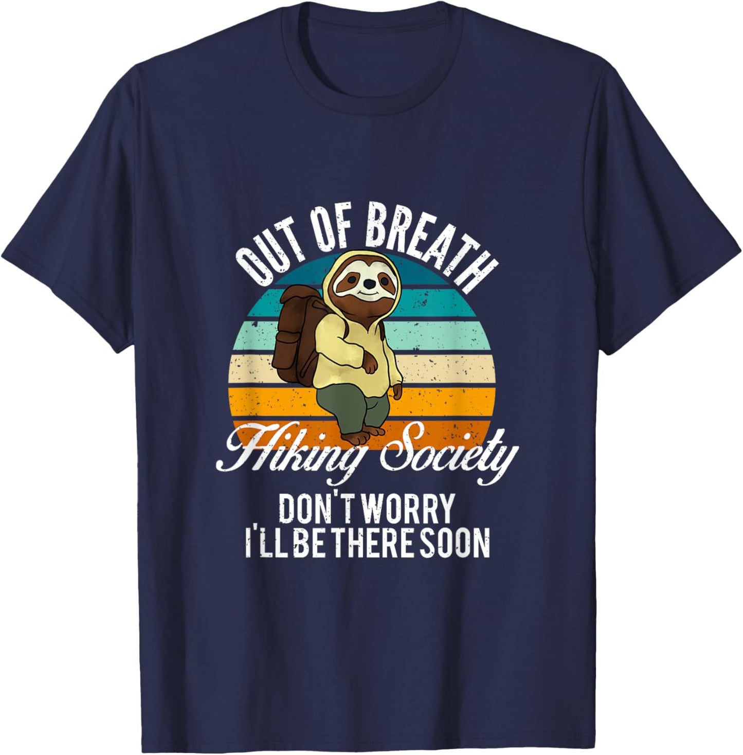 Out Of Breath Hiking Society T-Shirt - T-Shirt | Navy