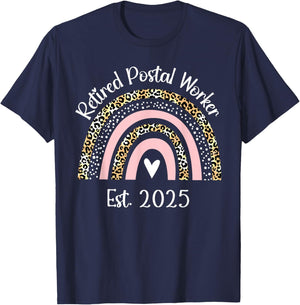 Retired Postal Worker Est 2025 Retirement Women T-Shirt - T-Shirt | Navy