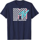 MTV Neon Distressed Checkered Logo Graphic T-Shirt - T-Shirt | Navy
