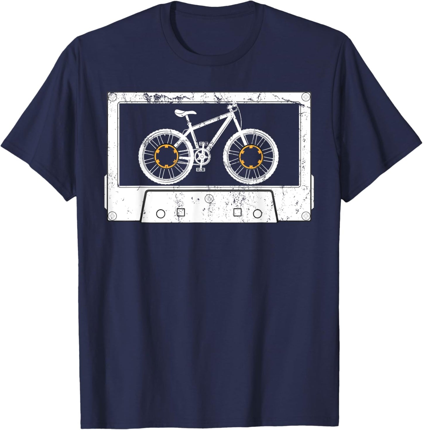 Cycling Sport Cyclist Gift Retro Cassette Biking Bicycle T-Shirt - T-Shirt | Navy