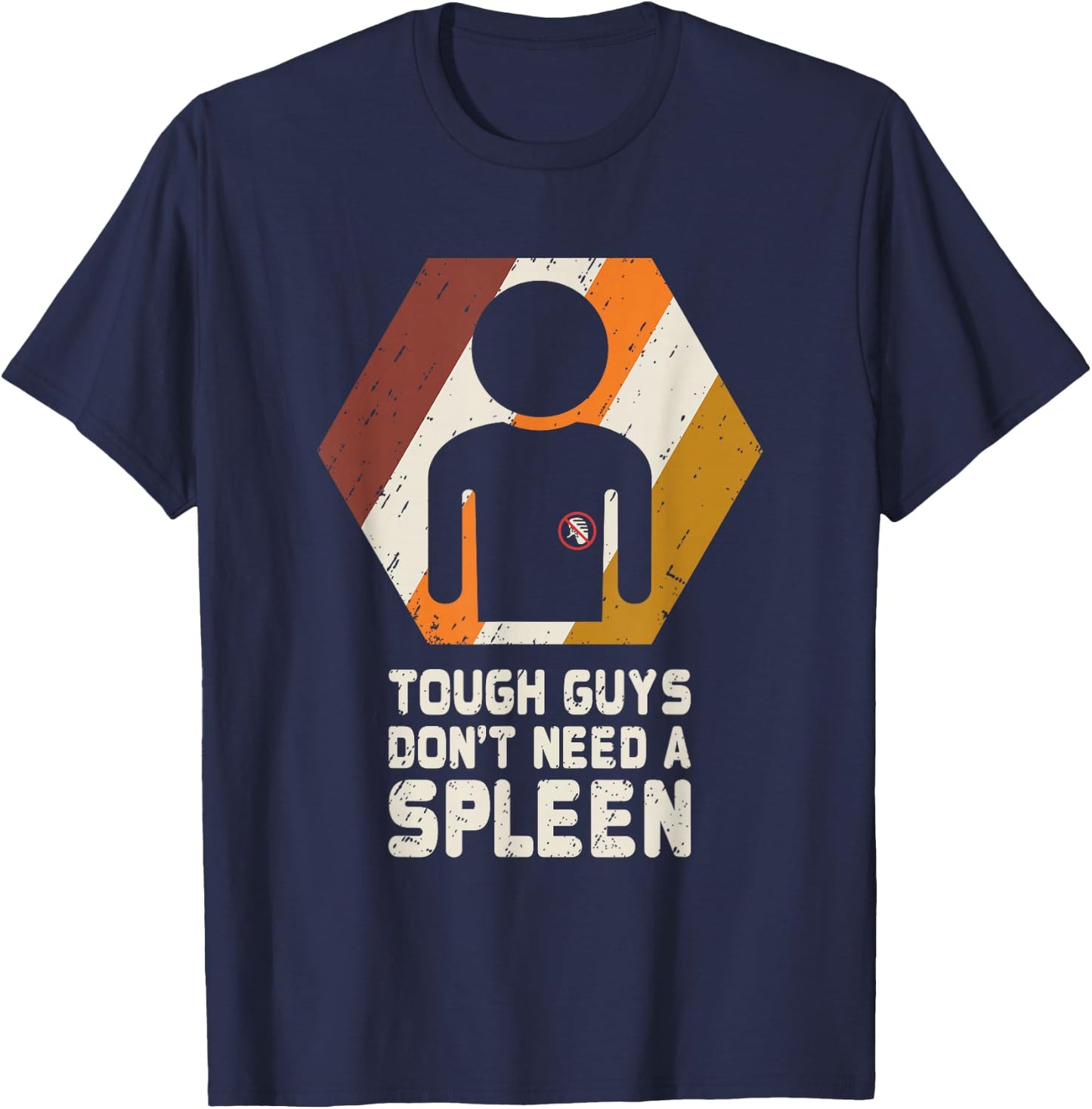 Spleen T Shirt Splenectomy Removal Surgery Retro Gift T-Shirt - T-Shirt | Navy