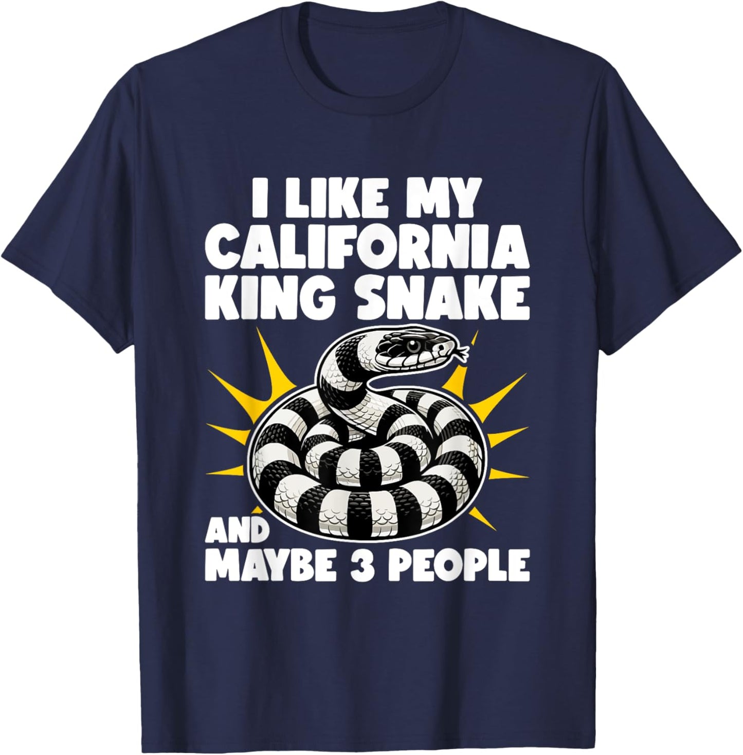 California King Snake Design For California King Snake Owner T-Shirt - T-Shirt | Navy