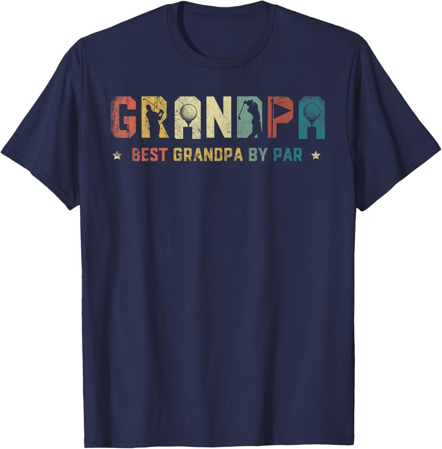 Father's Day Grandpa Golf Shirt Golfer T-Shirt - T-Shirt | Navy