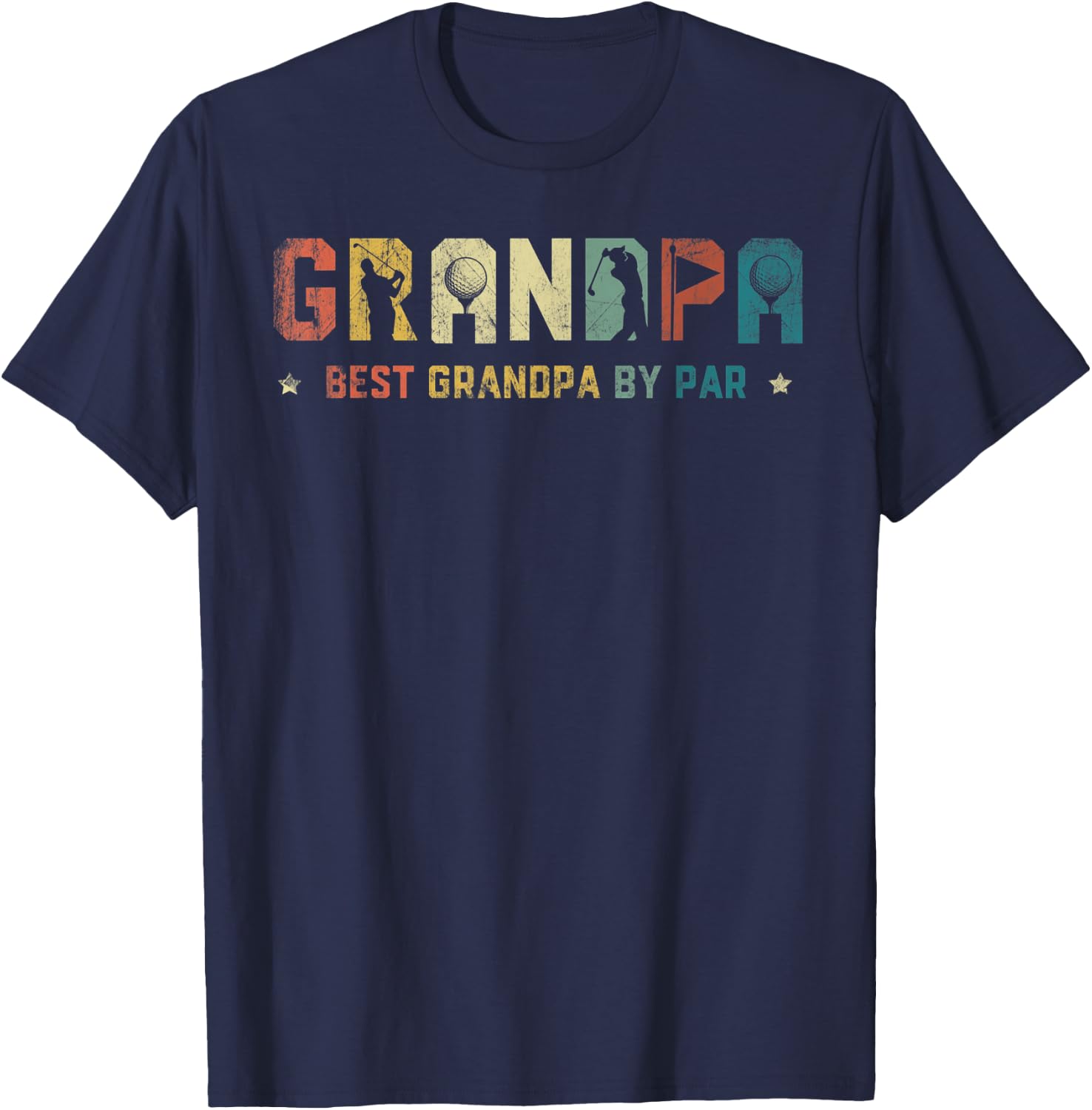 Father's Day Grandpa Golf Shirt Golfer T-Shirt - T-Shirt | Navy