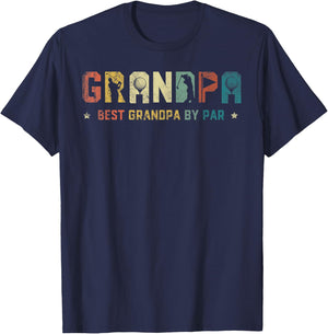 Father's Day Grandpa Golf Shirt Golfer T-Shirt - T-Shirt | Navy